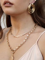 Sparkle In Links 18k Gold Plated Chain Link Necklace