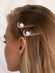 Spell Casting Crystal and Pearl Hair Pins