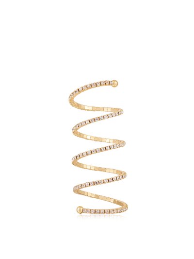 Ettika Spiral Down Crystal 18k Gold Plated Ring product