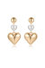 Spread The Love 18k Gold Plated And Pearl Heart Dangle Earrings - Pearl