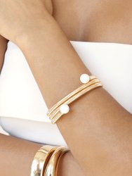 Spring Band 18k Gold Plated Cuff Bracelet