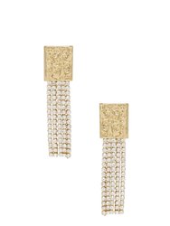 Stand Out Crystal 18k Gold Plated Dangle Earrings