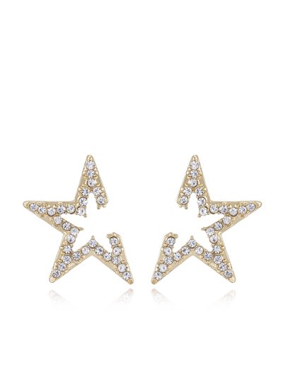Ettika Star Light Crystal Statement Stud 18k Gold Plated Earrings product