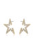 Star Light Crystal Statement Stud 18k Gold Plated Earrings