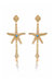 Starfish Seeker 18k Gold Plated Drop Earrings