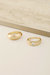 Statement 18k Gold Plated Band Ring Set - Gold