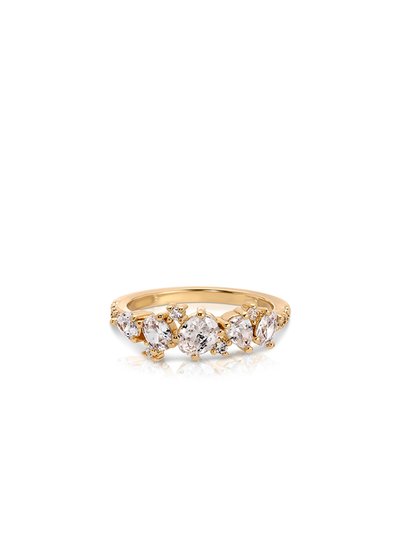 Ettika Statement Crystal Cluster 18k Gold Plated Ring product