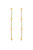 Straight Crystal Chain 18k Gold Plated Dangle Earrings - 18k Gold Plated