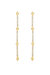 Straight Crystal Chain 18k Gold Plated Dangle Earrings - 18k Gold Plated