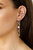 Straight Crystal Chain 18k Gold Plated Dangle Earrings