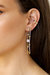 Straight Crystal Chain 18k Gold Plated Dangle Earrings