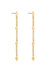 Straight Crystal Chain 18k Gold Plated Dangle Earrings