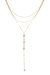 Sunburst 18k Gold Plated Layered Lariat Necklace - Gold