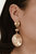 Textured Disc Statement Earrings