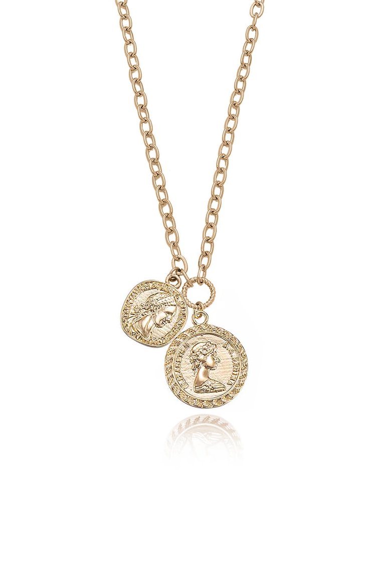 The Adventurer Double Coin Necklace - Gold