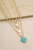 The Malibu Turquoise, Coin, and Pearl 18k Gold Plated Necklace Set - 18k Gold Plated