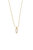 Thin And Delicate 18K Gold Plated Crystal Pendant Necklace - Gold