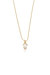 Thin And Delicate 18K Gold Plated Crystal Pendant Necklace - Gold