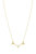 Three Point 18K Gold Plated Crystal Necklace - Gold