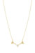 Three Point 18K Gold Plated Crystal Necklace - Gold