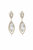 Timeless Crystal 18k Gold Plated Dangle Earrings