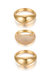 Timeless Glamour 18k Gold Plated Ring Set