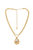 Timeless Hammered 18k Gold Plated and Pearl Pendant Necklace - 18k Gold Plated