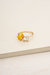 Toi Et Moi Forever 18k Gold Plated Ring - Yellow Crystal