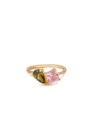 Toi Et Moi Pop Of Color 18k Gold Plated Ring