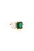 Toi Et Moi Unity Crystals 18k Gold Plated Ring - Emerald Crystals