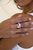 Transparent Pink & Matte Purple Resin Ring Set