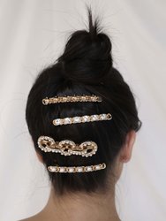 Triple Disc Pearl Barrette