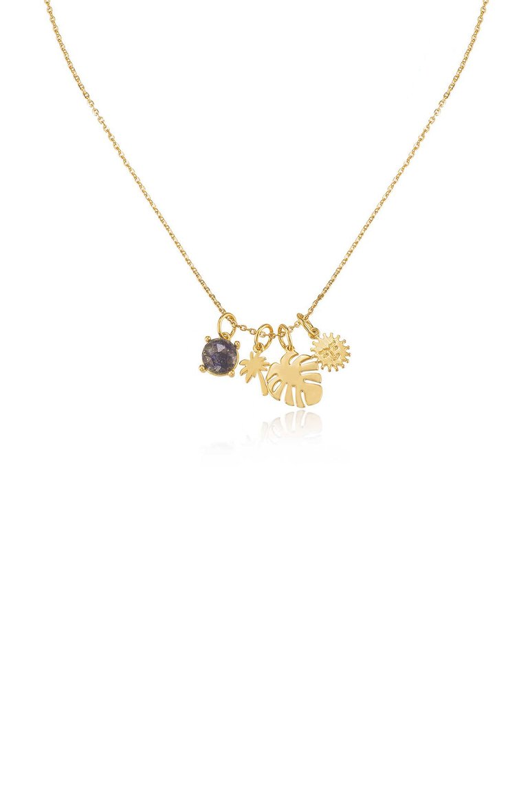 Tropical Getaway 18K Gold Plated Interchangeable Charm Necklace - Gold