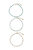 Turquoise Malibu Breeze 18k Gold Plated Anklet Trio - Turquoise