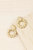 Twist and Shout 18k Gold Plated Textured Earrings - Gold