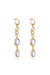 Twisted Gold Crystal Dangle 18k Gold Plated Earrings