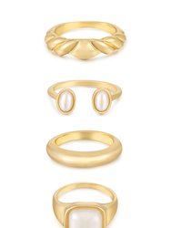 Ultimate Babe 18k Gold Plated Ring Set - Gold