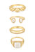 Ultimate Babe 18k Gold Plated Ring Set - Gold
