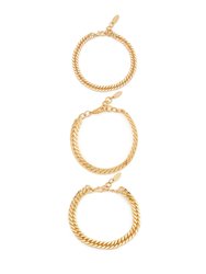 Ultimate Everyday Link Chain Bracelet Set - 18K Gold Plated