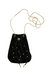 Velvet Compact Bucket Bag With Gold Chain