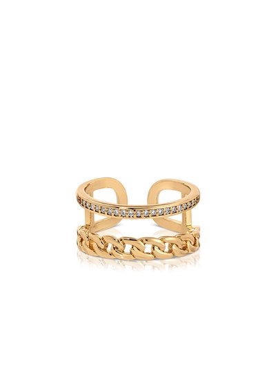 Ettika Wanderer Crystal 18k Gold Plated Ring product