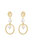 Your Majesty Coin & Freshwater Pearl Drop 18k Gold Plated Earrings