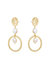 Your Majesty Coin & Freshwater Pearl Drop 18k Gold Plated Earrings