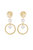 Your Majesty Coin & Freshwater Pearl Drop 18k Gold Plated Earrings - Gold