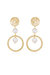 Your Majesty Coin & Freshwater Pearl Drop 18k Gold Plated Earrings - Gold