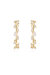 Zig Zag Crystal Baguette Hoop Earrings