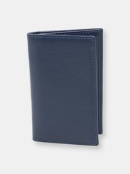 Ettinger Men's Visiting Card Case Leather Wallet - Blue