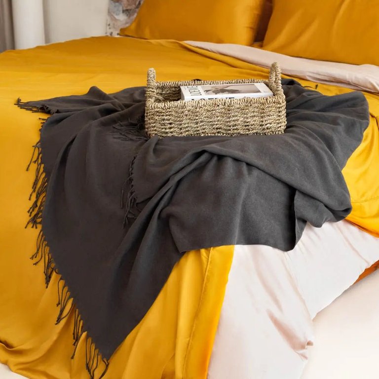 CleanBamboo® Vegan Cashmere Woven Throw Blanket