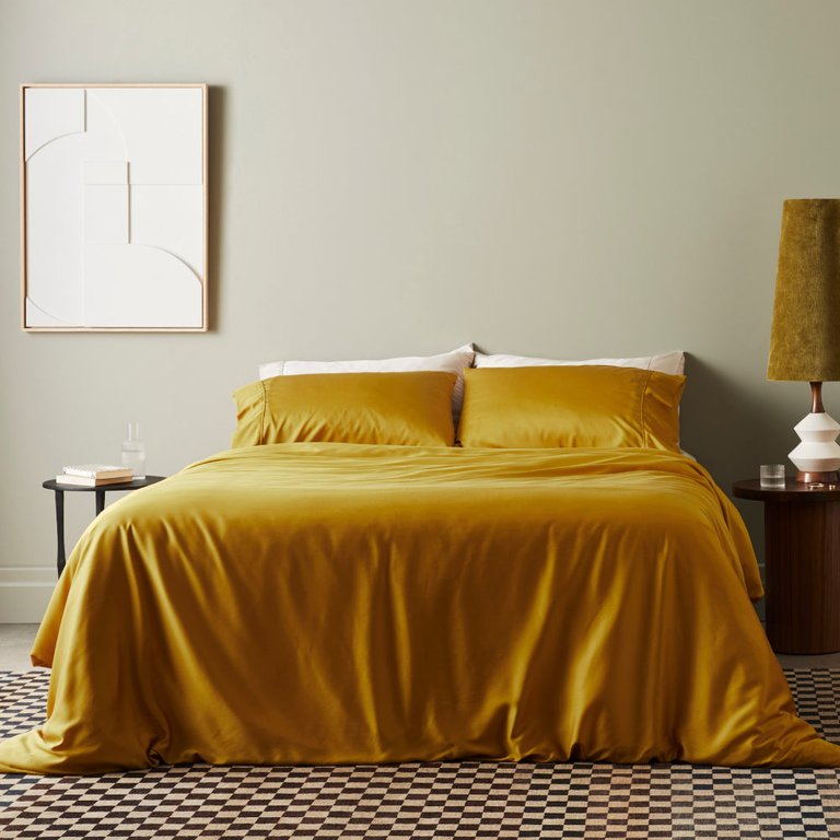 Signature Sateen Duvet Cover - Saffron