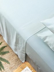 Signature Sateen Fitted Sheet - Starlight Blue Stripes